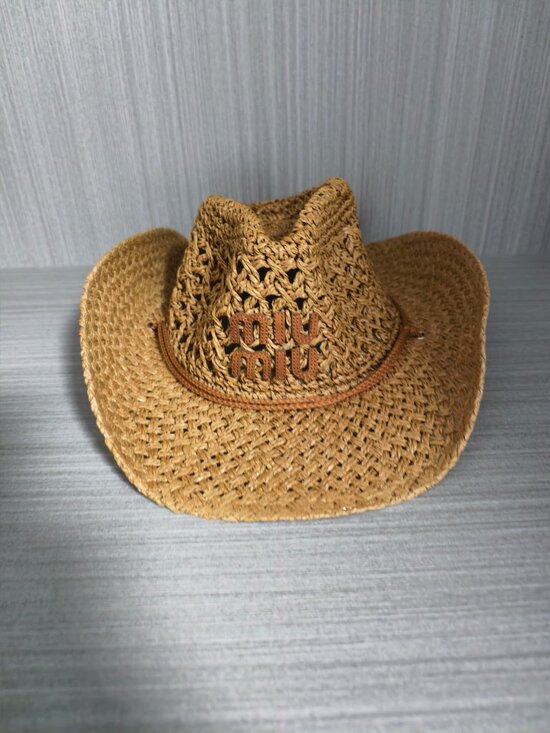 ?Miu Miu? - Chestnut - Straw Fisherman\'s Hat main image 6